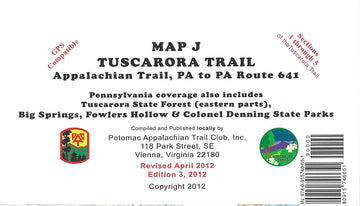 Tuscarora Trail Map: Pennsylvania (Map J)